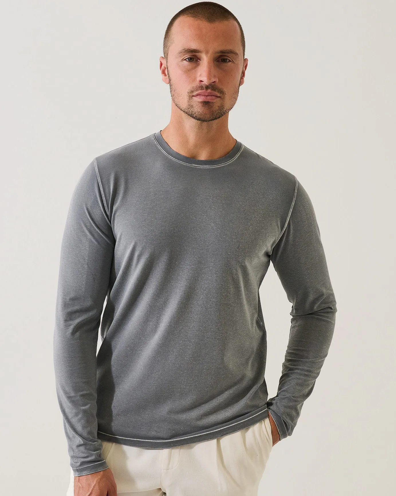 Long Vintage Crew Sweater sold by TNT Fashion