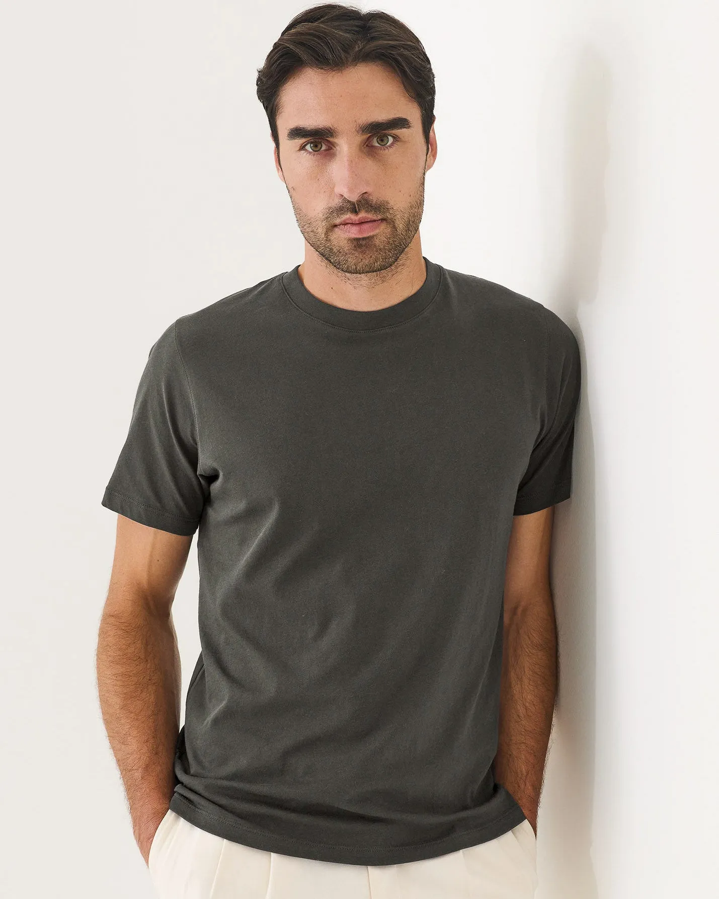 Organic Pima High Crew Tee sold by TNT Fashion product image thumbnail 2