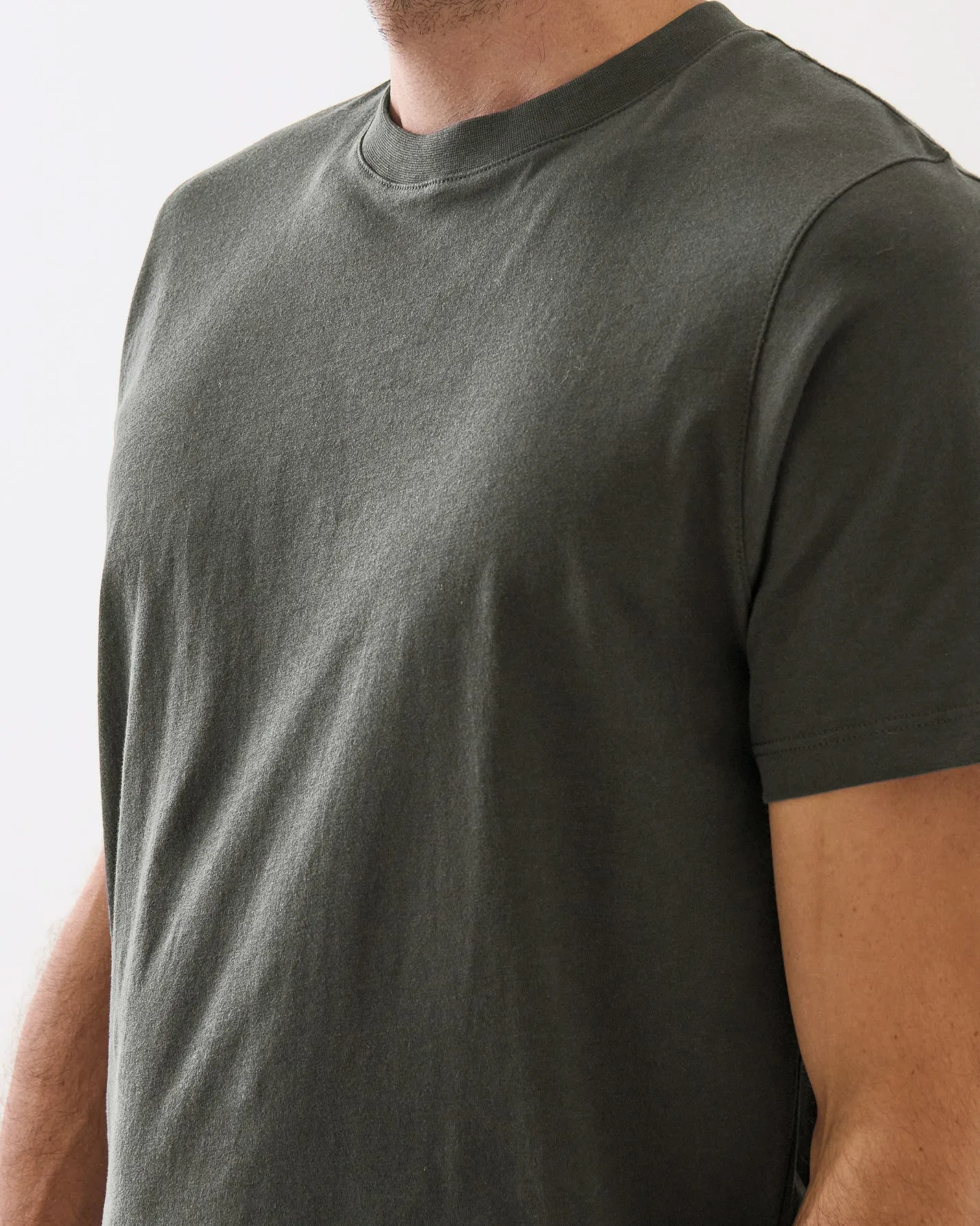 Organic Pima High Crew Tee sold by TNT Fashion product image thumbnail 4