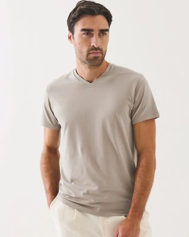 Short Sleeve V-Neck Stretch T-Shirt sold by TNT Fashion