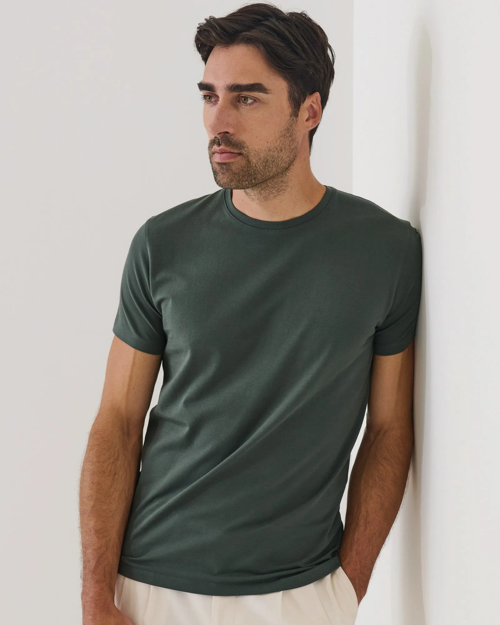 Short Sleeve Stretch Crew T-Shirt sold by TNT Fashion