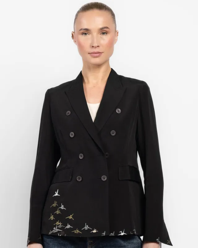 Double-Breasted Overdyed Kimono Jacket sold by TNT Fashion