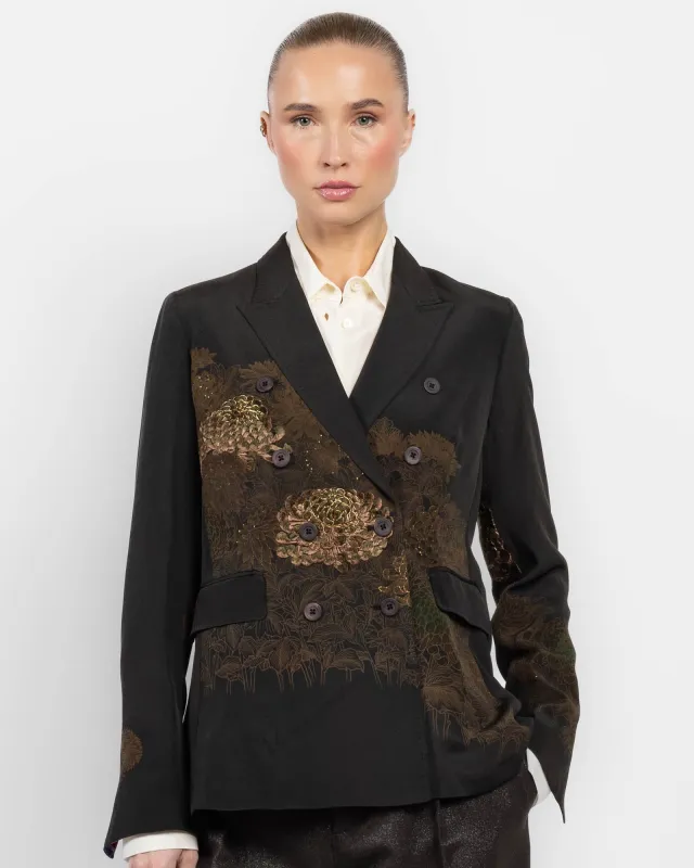 Double-Breasted Overdyed Kimono Jacket sold by TNT Fashion