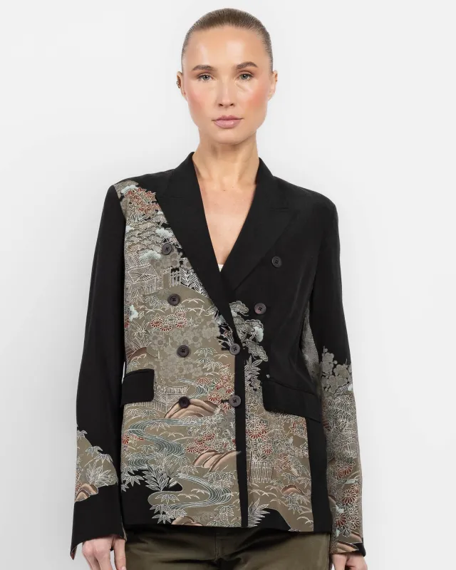 Double-Breasted Overdyed Kimono Jacket sold by TNT Fashion