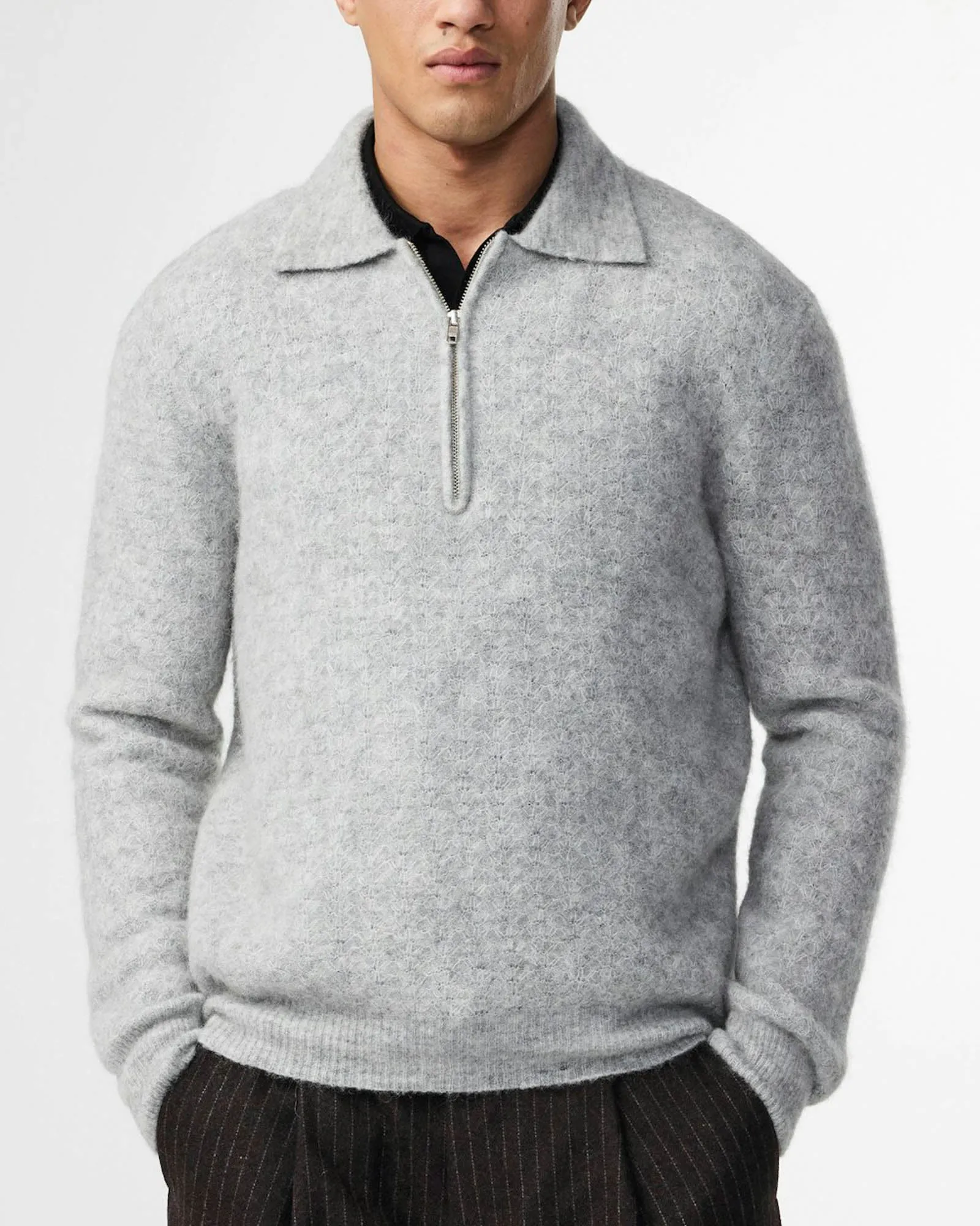 Alfie Zip Polo Shirt sold by TNT Fashion