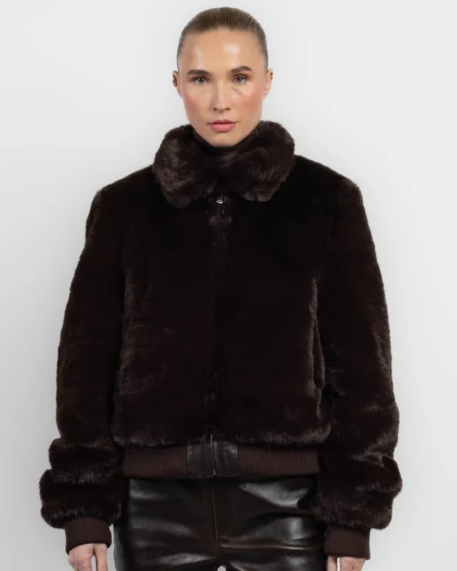 Tate Faux Fur Jacket sold by TNT Fashion