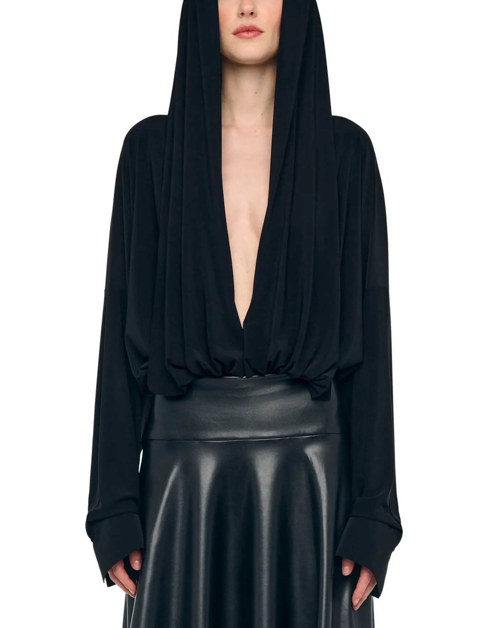 Hooded Shirt Bodysuit sold by TNT Fashion