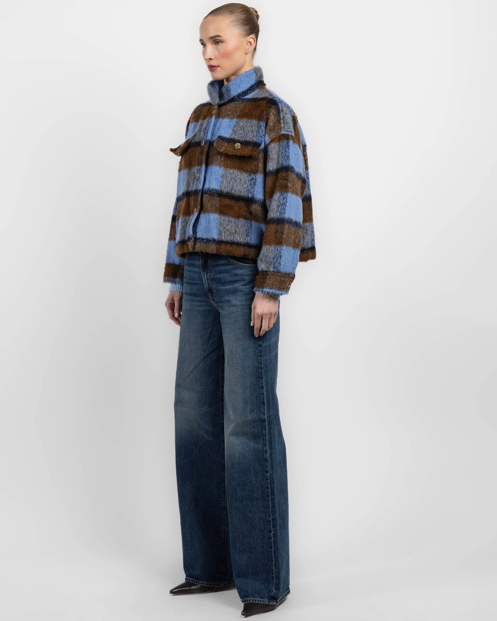 Brush Plaid Jacket sold by TNT Fashion product image thumbnail 4