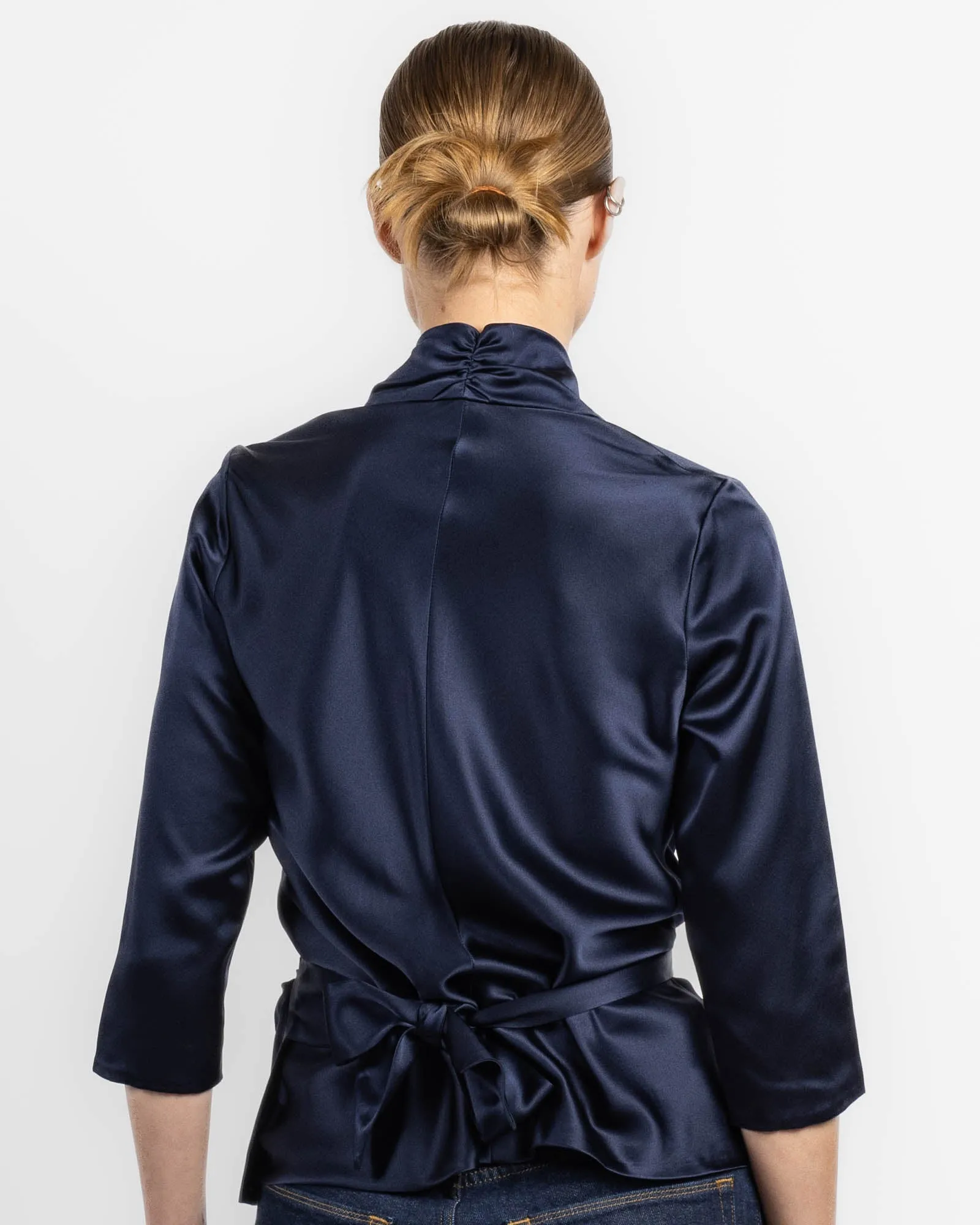 Three-Quarter Sleeve Wrap Top sold by TNT Fashion product image thumbnail 3