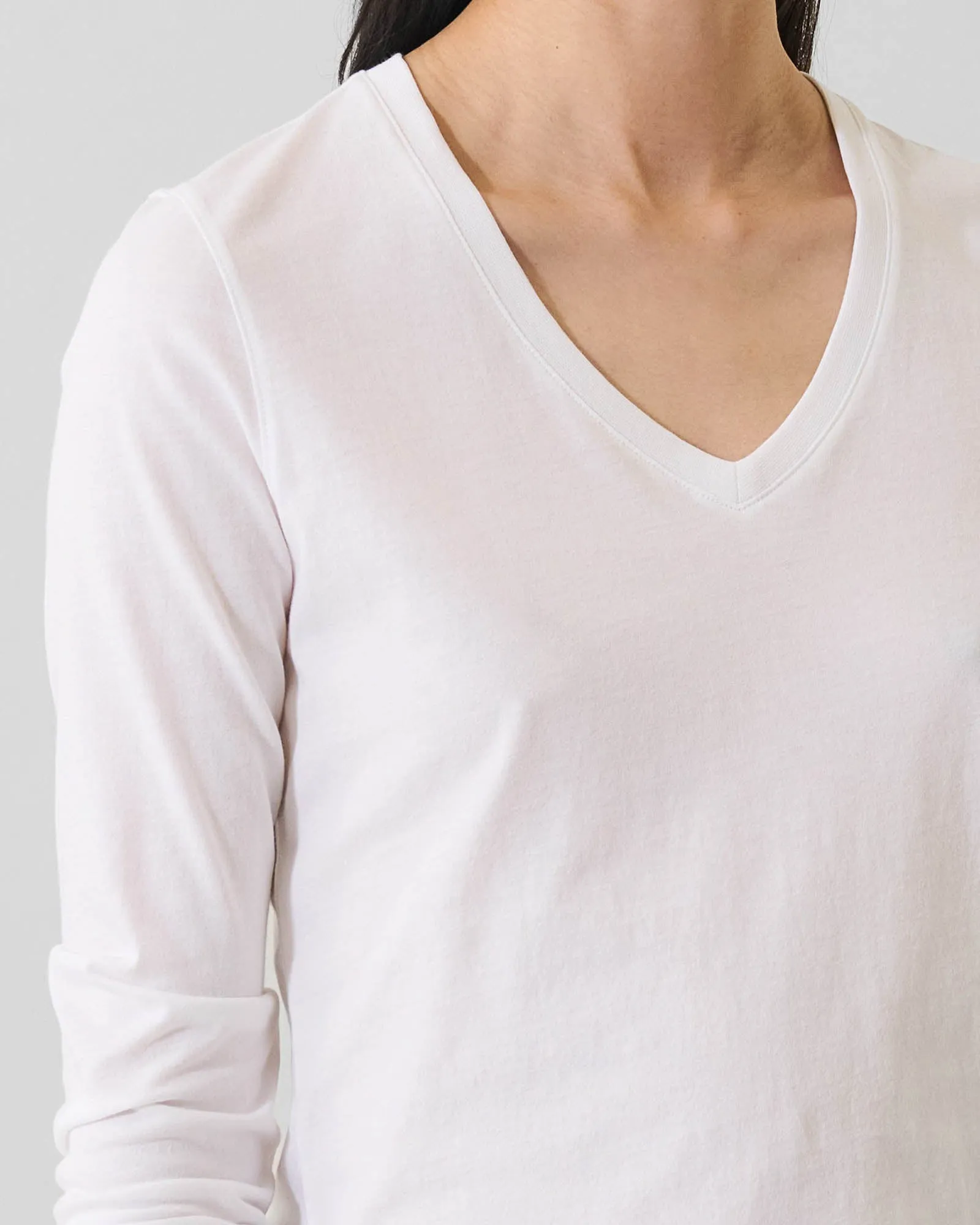 Long Sleeve Pima Classic V-Neck sold by TNT Fashion product image thumbnail 3