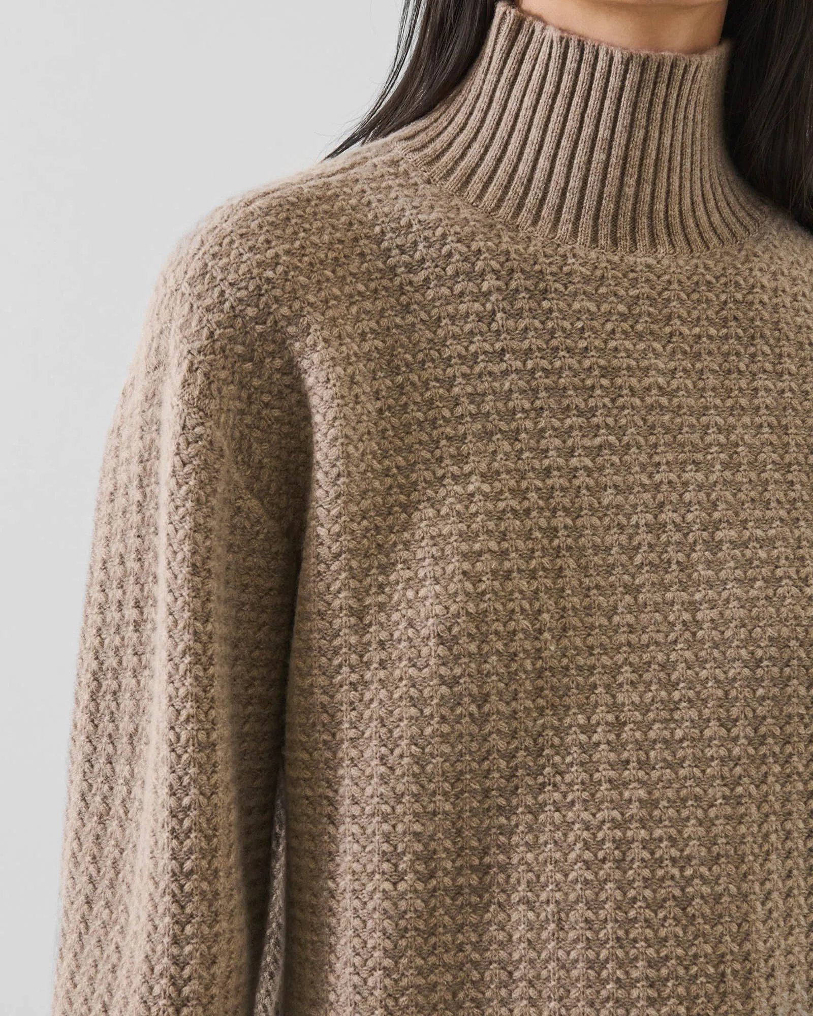 Waffle Mock Neck Sweater sold by TNT Fashion product image thumbnail 3