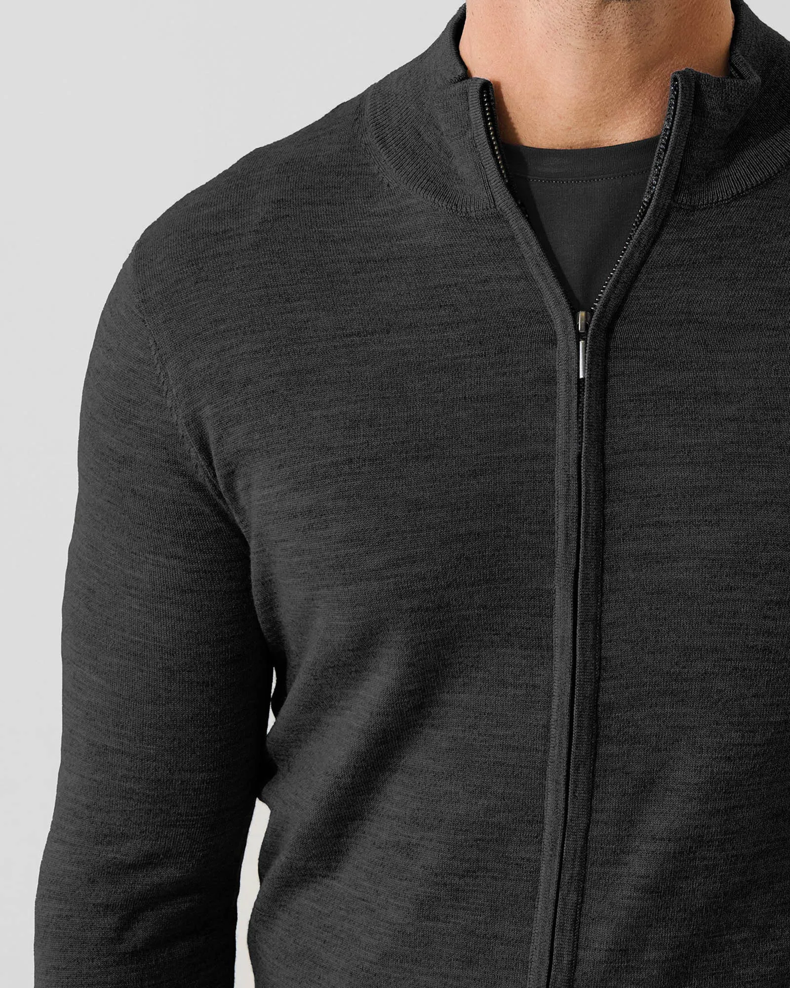 14 Gauge Merino Full Zip Mock sold by TNT Fashion product image thumbnail 3