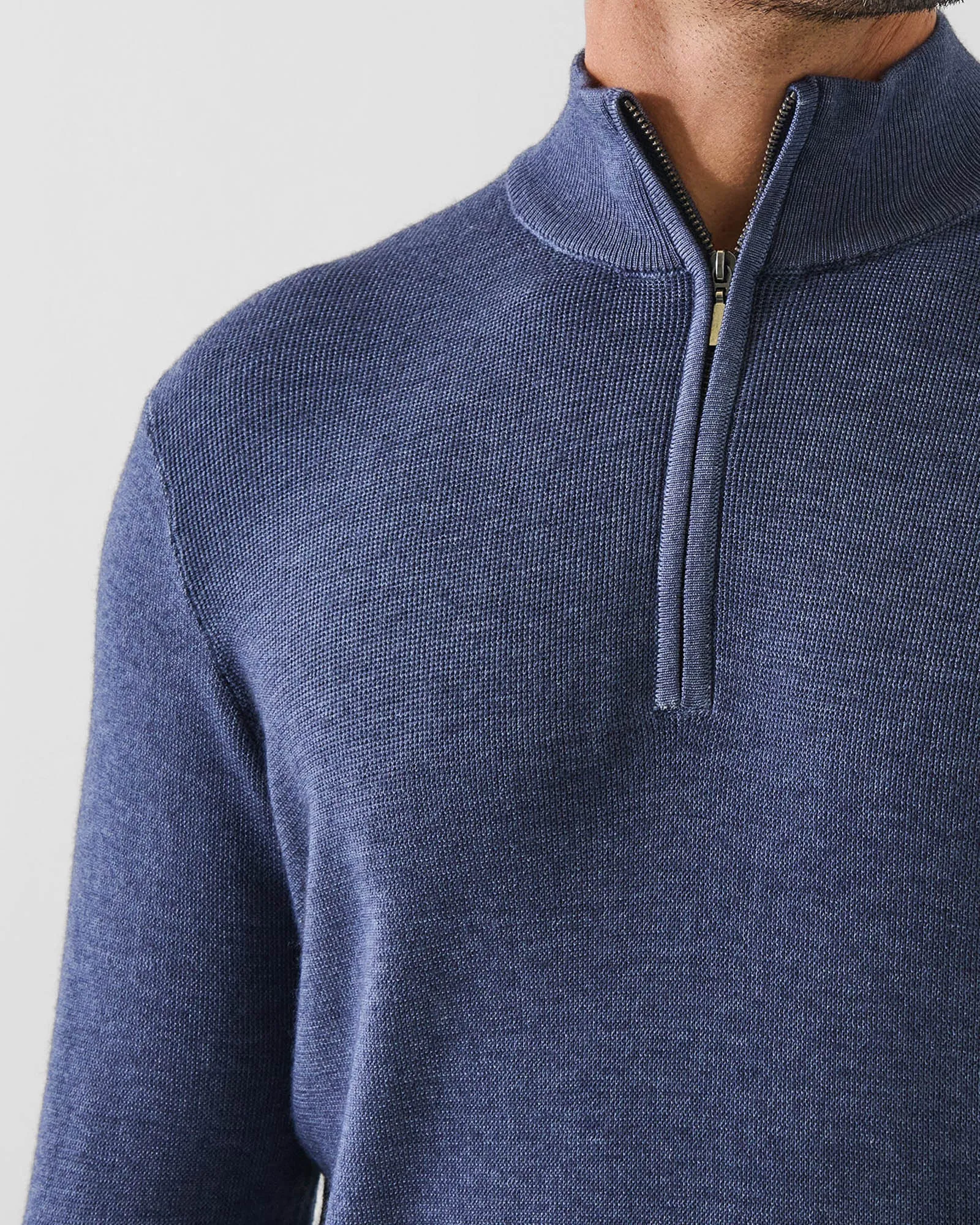 14 Gauge Vintage Quarter Zip Mock sold by TNT Fashion product image thumbnail 3