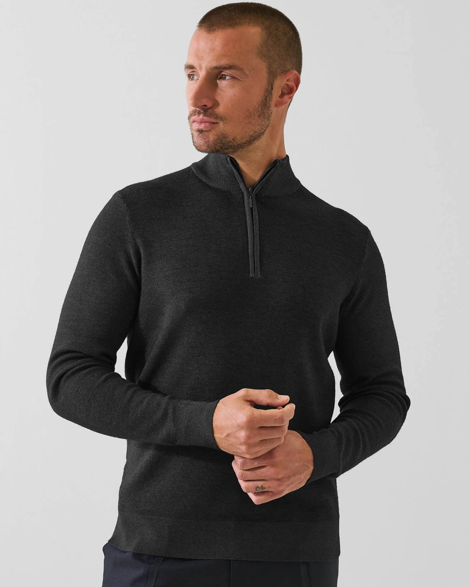 14 Gauge Vintage Quarter Zip Mock sold by TNT Fashion