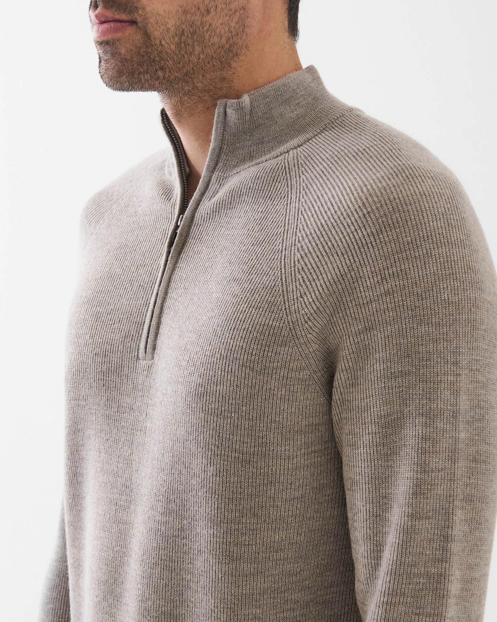 Quarter Zip Rib Mock Sweater sold by TNT Fashion product image thumbnail 3