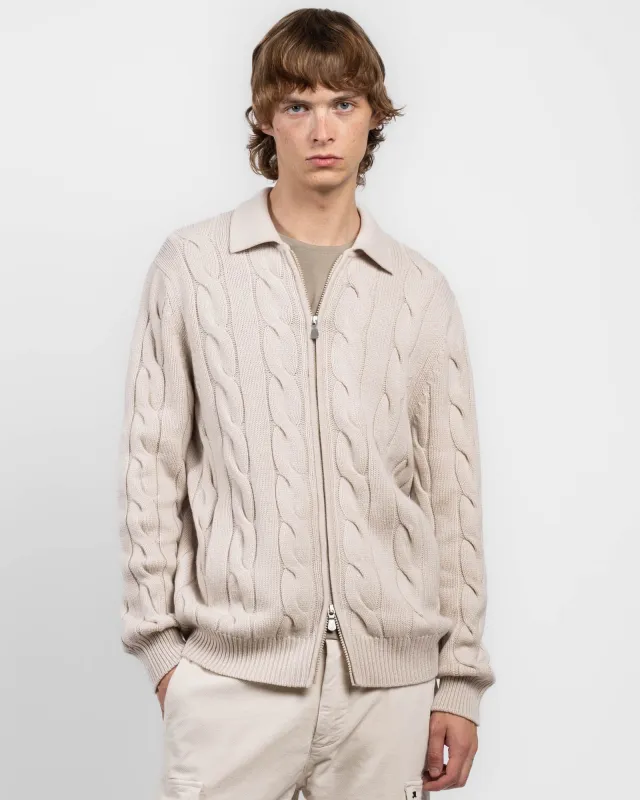 Cable Zip Sweater sold by TNT Fashion