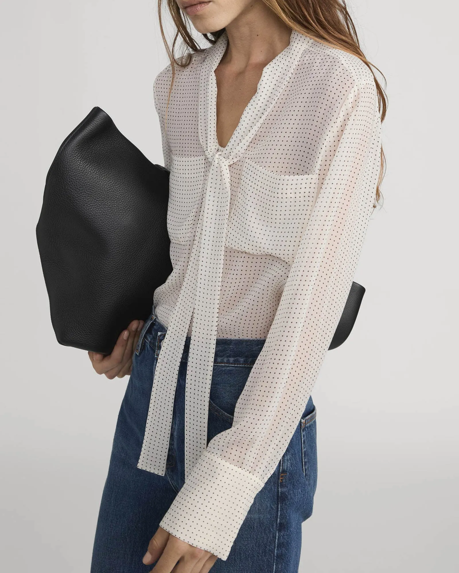 Polka Dot Modern Tie Blouse sold by TNT Fashion product image thumbnail 4