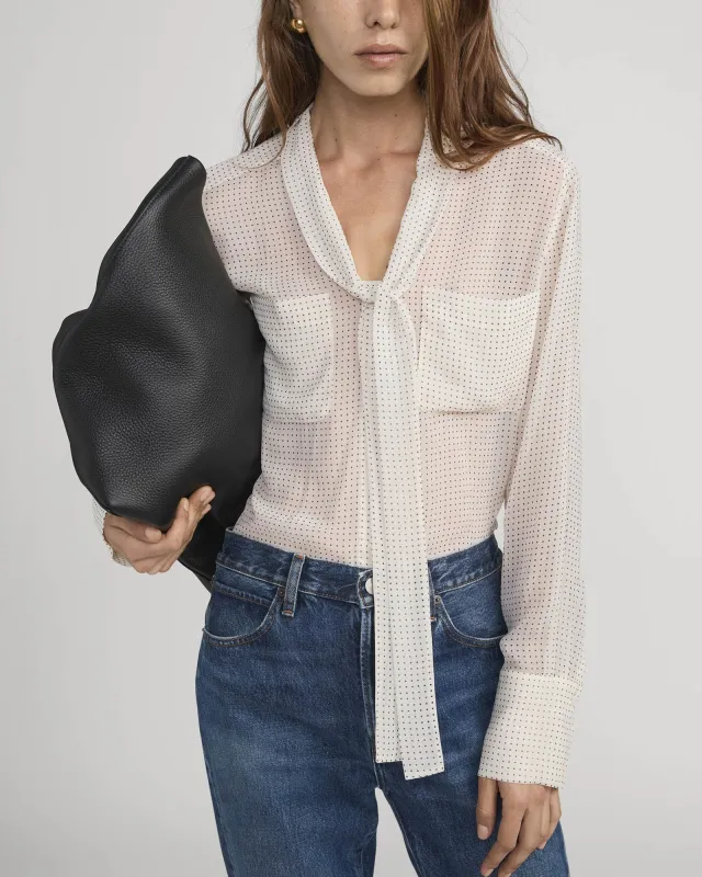 Polka Dot Modern Tie Blouse sold by TNT Fashion