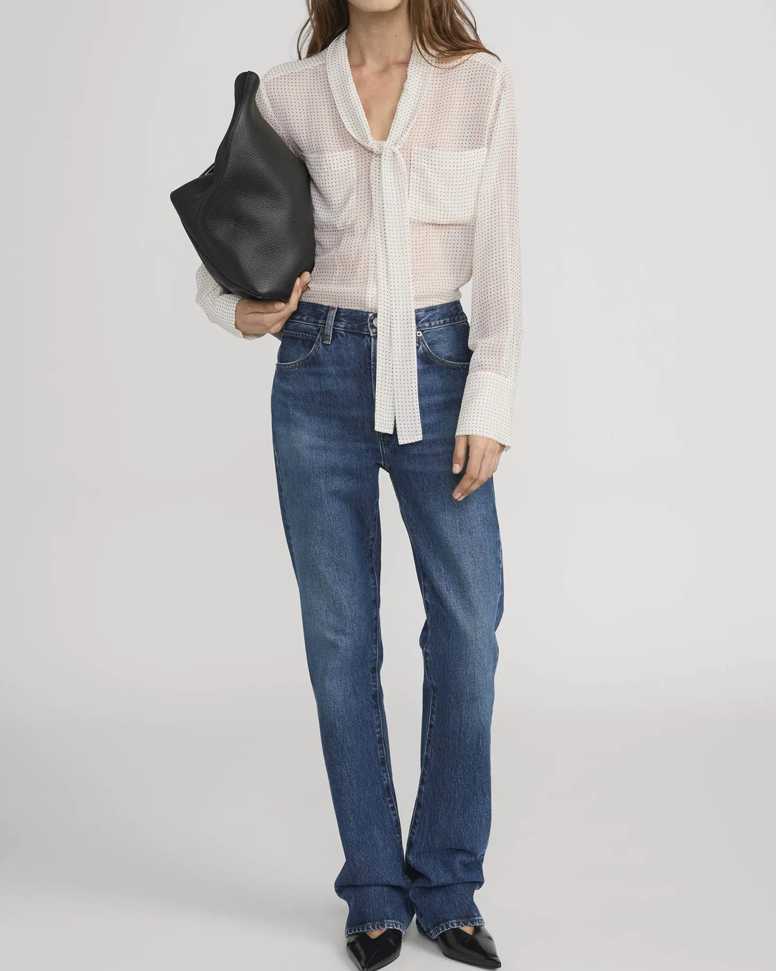 Polka Dot Modern Tie Blouse sold by TNT Fashion product image thumbnail 2