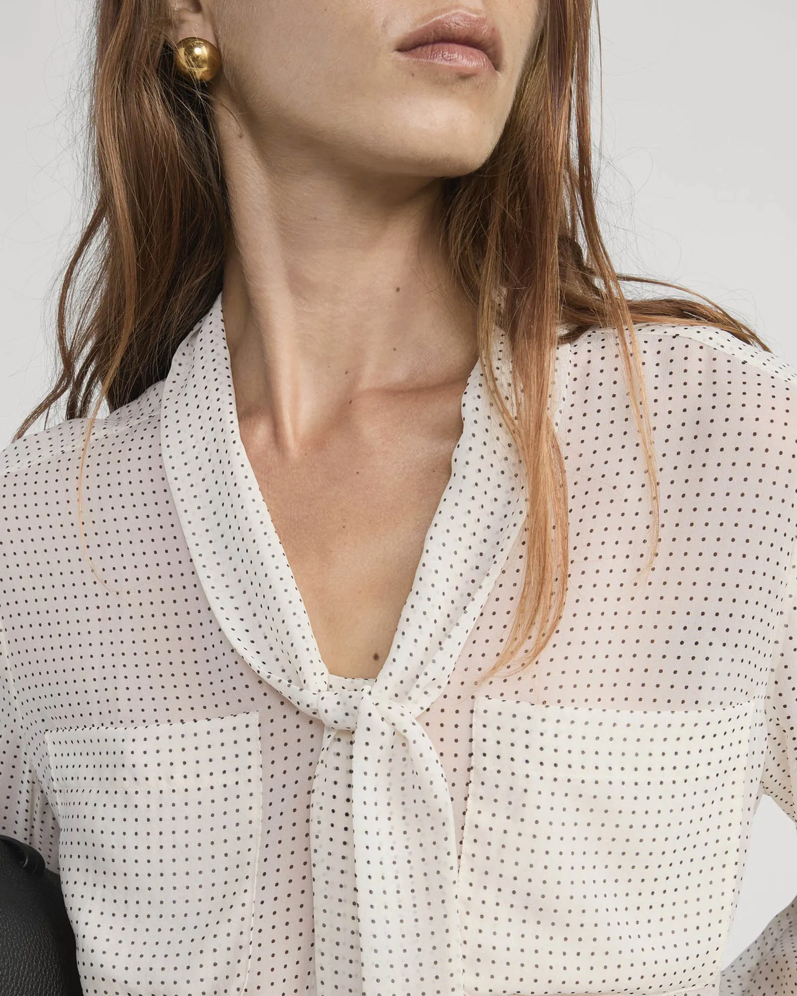 Polka Dot Modern Tie Blouse sold by TNT Fashion product image thumbnail 5