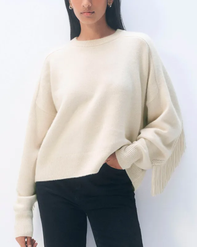 Fringe Crew Neck Sweater sold by TNT Fashion