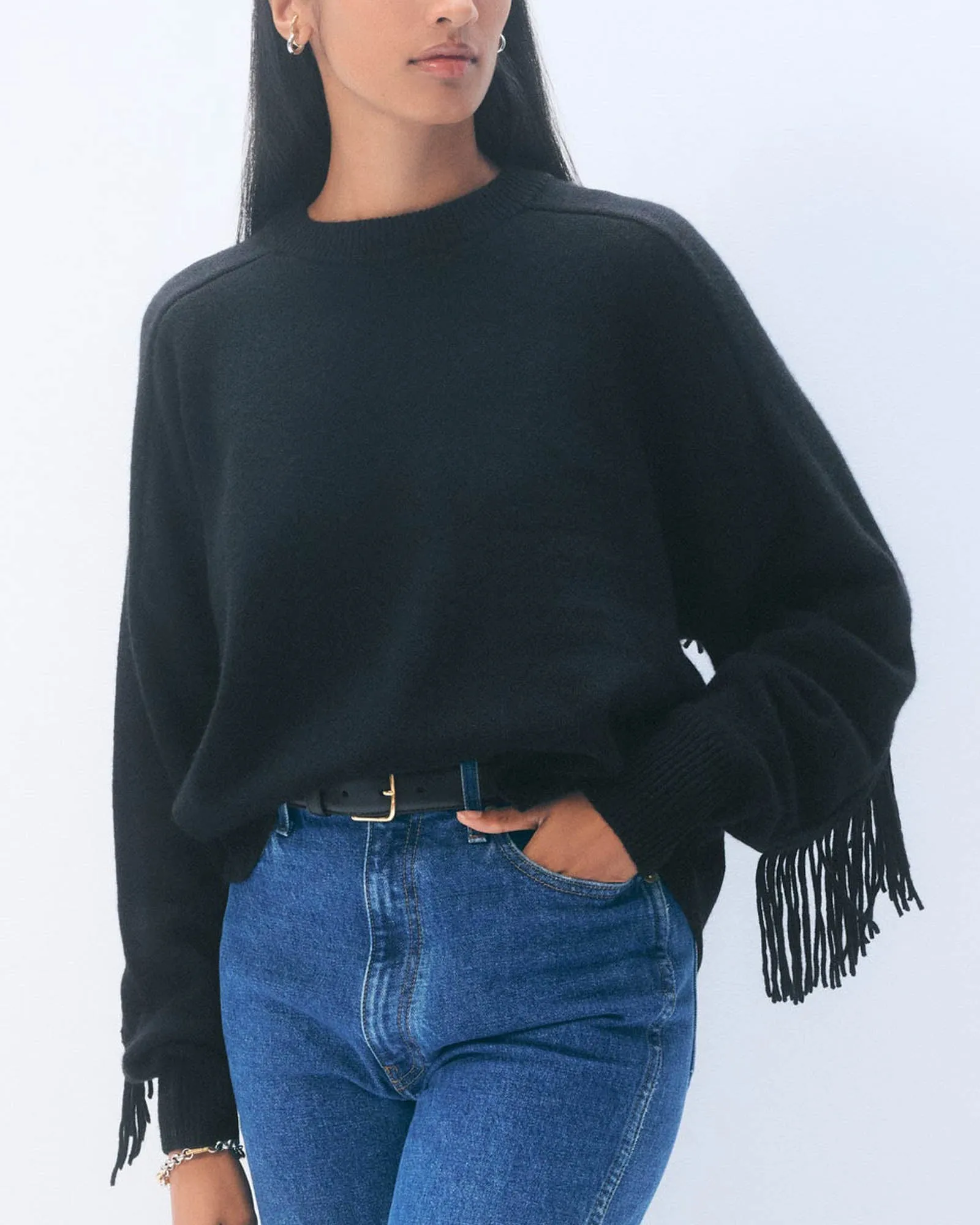 Fringe Crew Neck Sweater sold by TNT Fashion