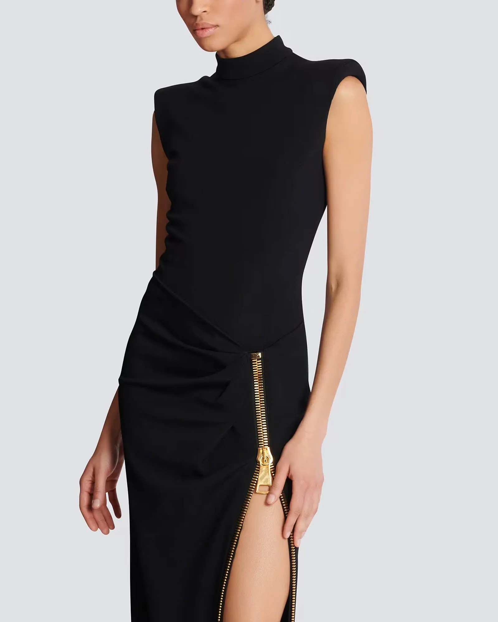 Zipped Slit Long Dress sold by TNT Fashion product image thumbnail 4
