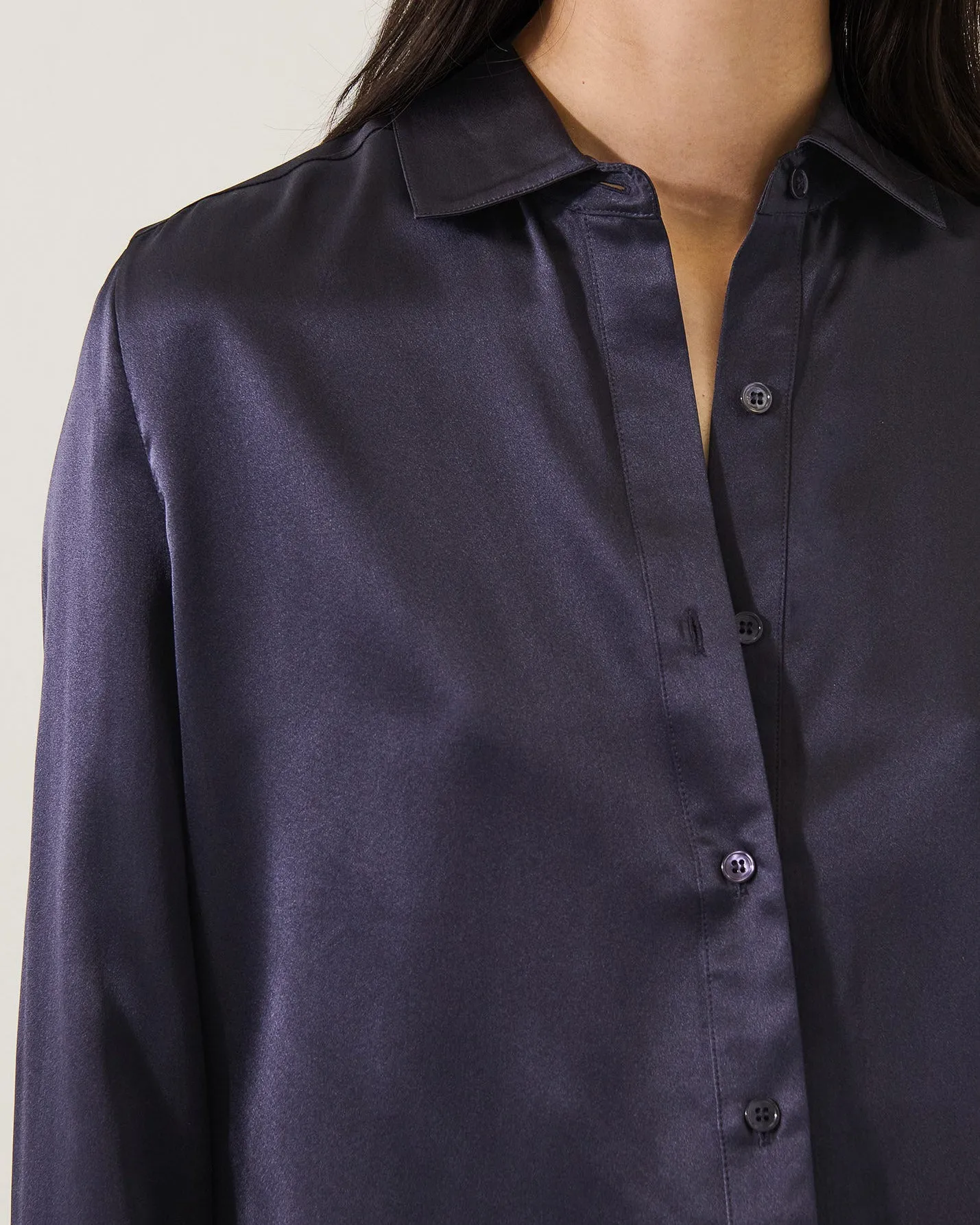 Long Silk Satin Shirt sold by TNT Fashion product image thumbnail 5