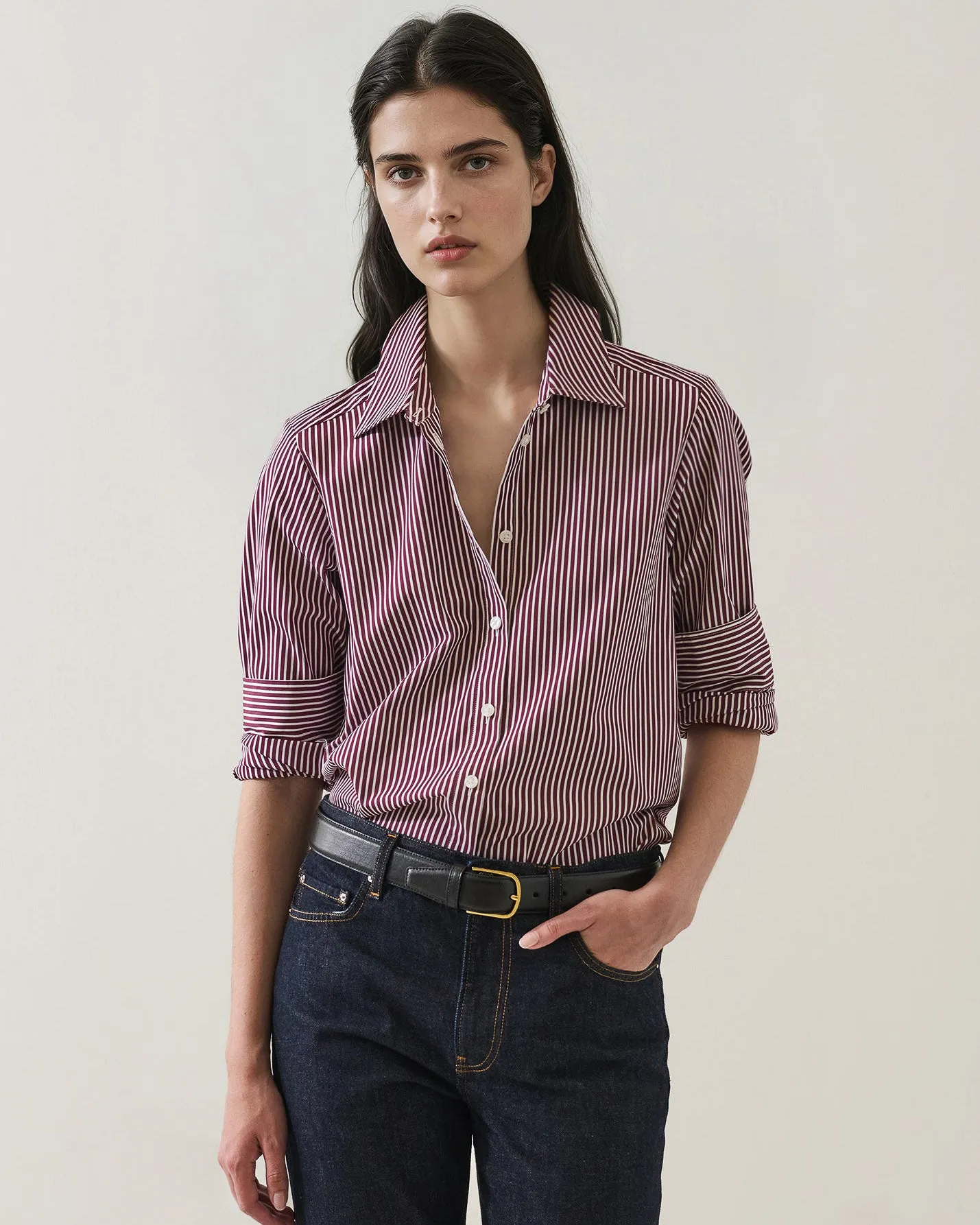 Long Sleeve Striped Essential Shirt sold by TNT Fashion product image thumbnail 4