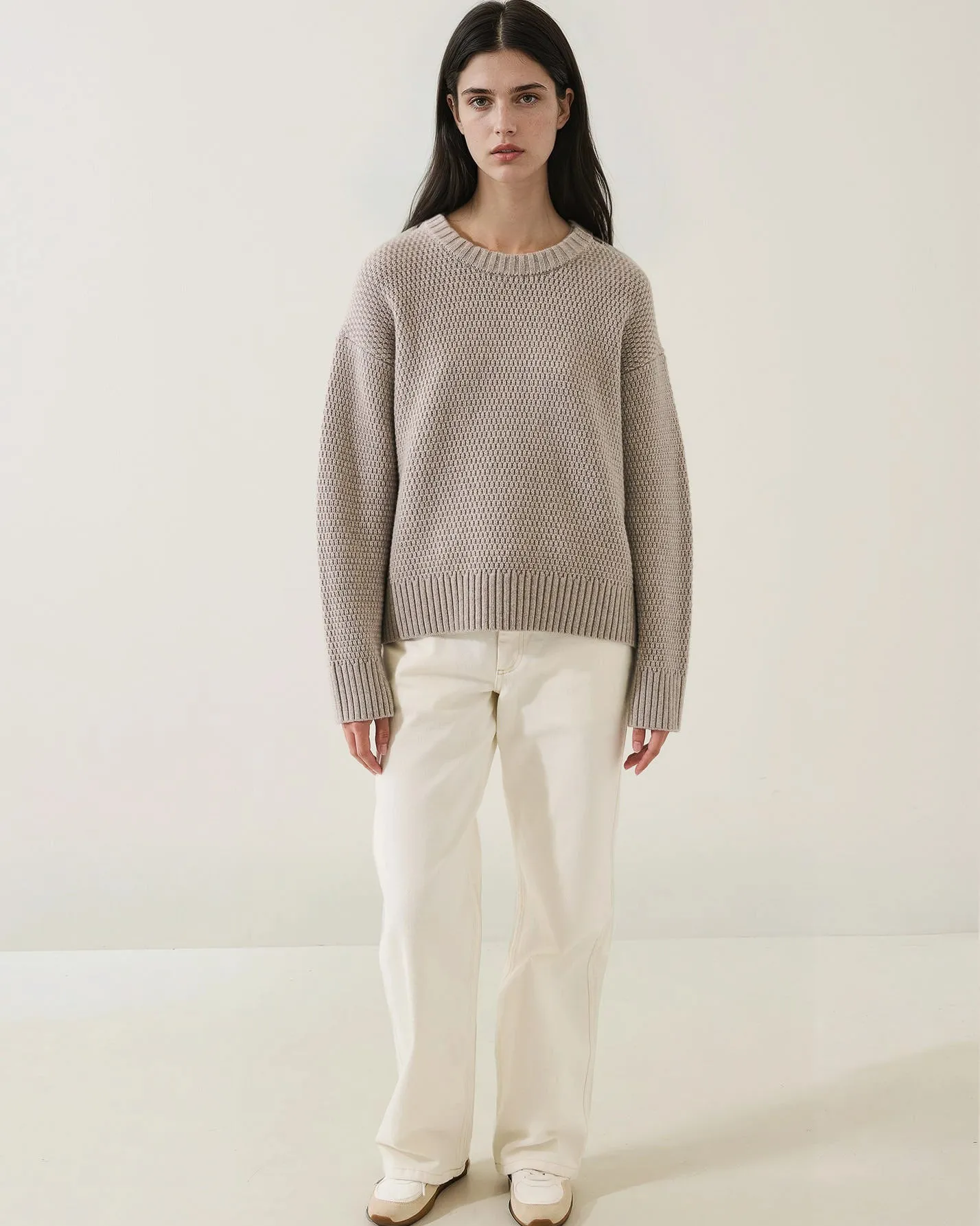 Waffle Oversized Crew Neck sold by TNT Fashion product image thumbnail 2