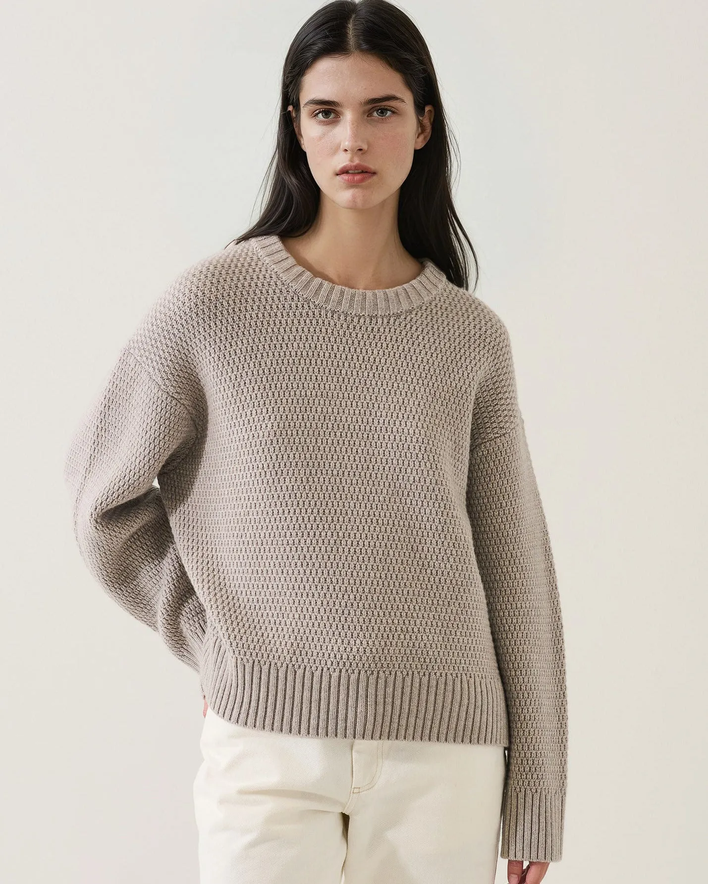 Waffle Oversized Crew Neck sold by TNT Fashion product image thumbnail 3