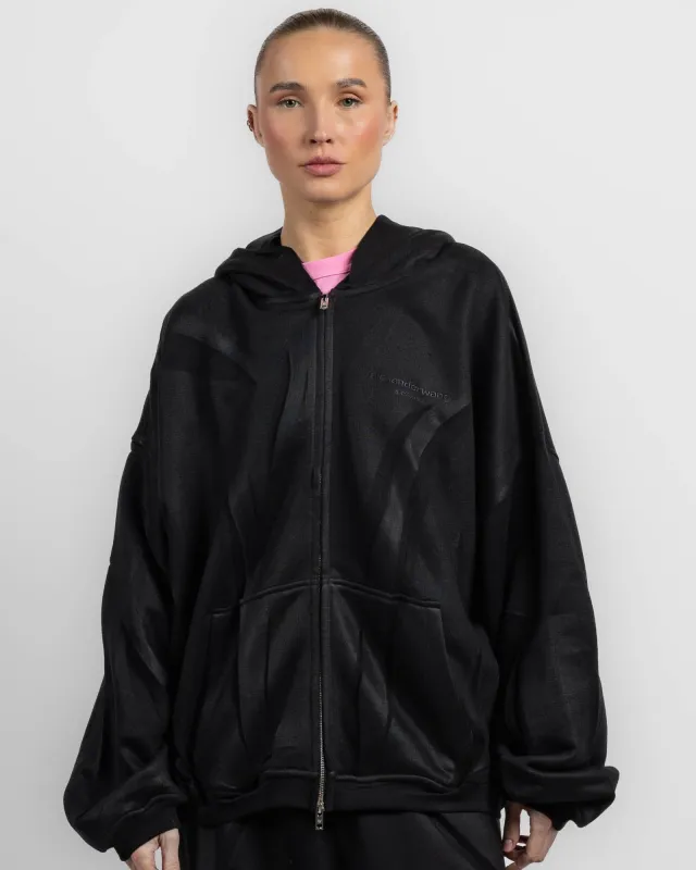 Creased Zip-Up Hoodie sold by TNT Fashion