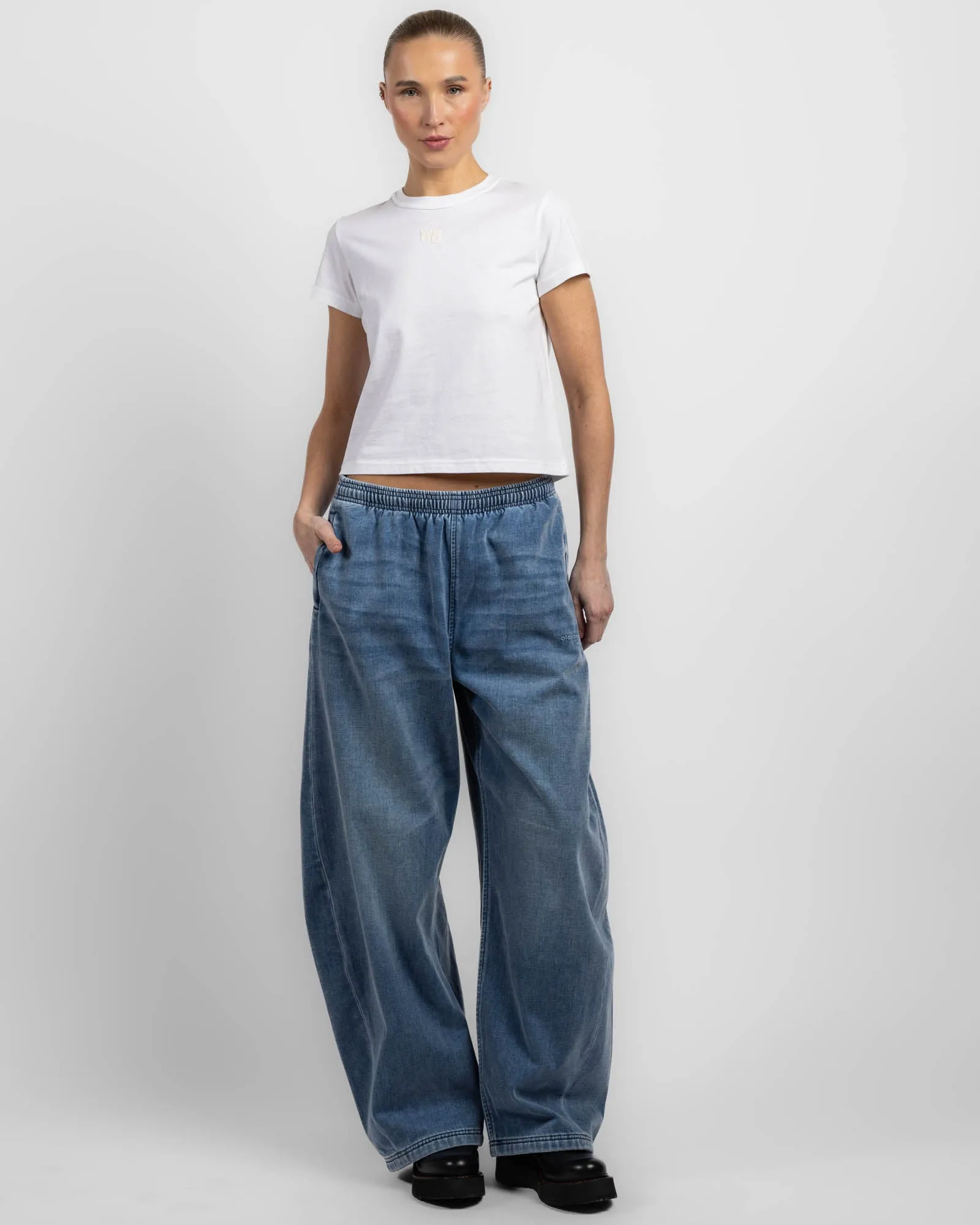 Elastic Waist Denim Sweatpants sold by TNT Fashion product image thumbnail 2