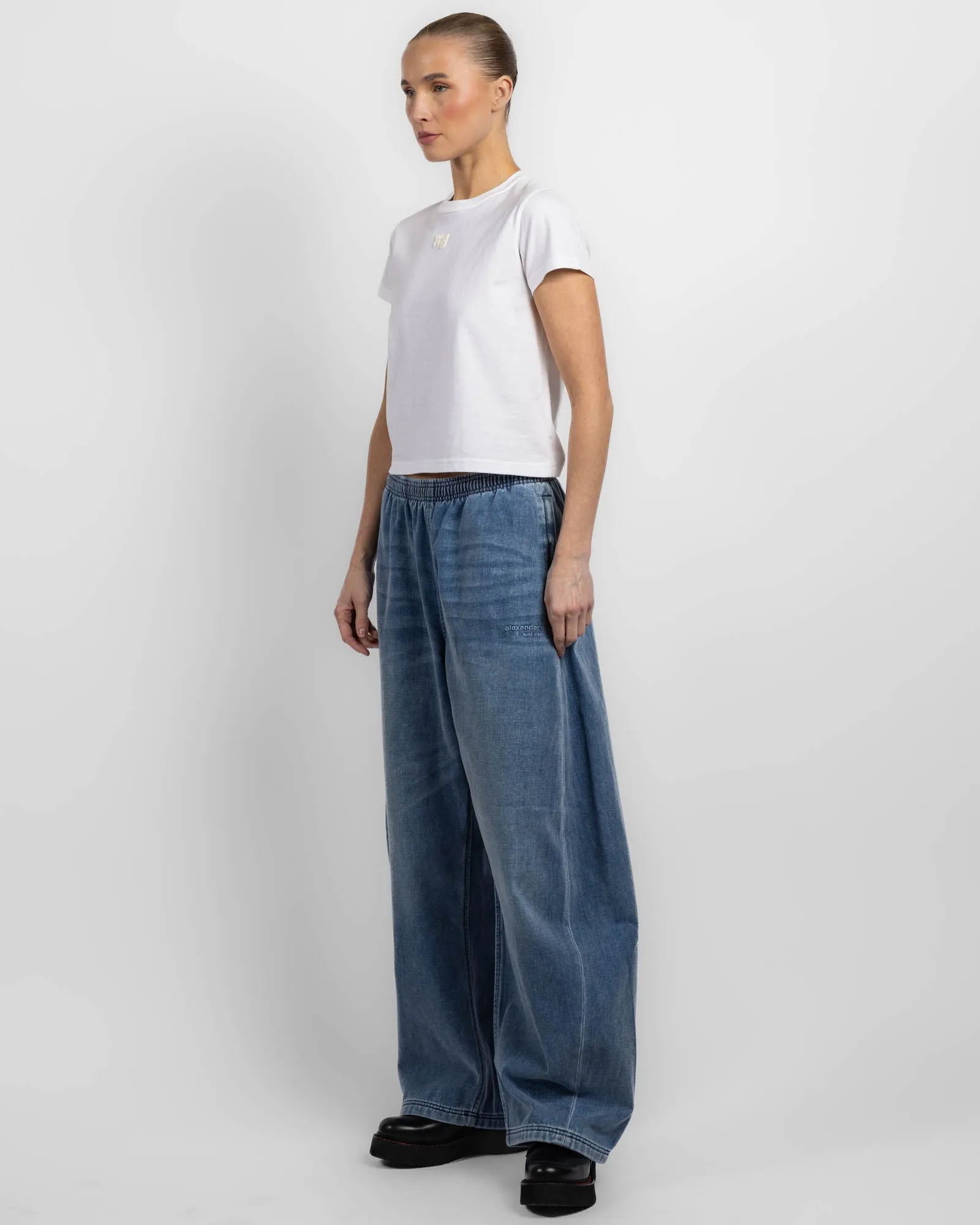 Elastic Waist Denim Sweatpants sold by TNT Fashion product image thumbnail 4