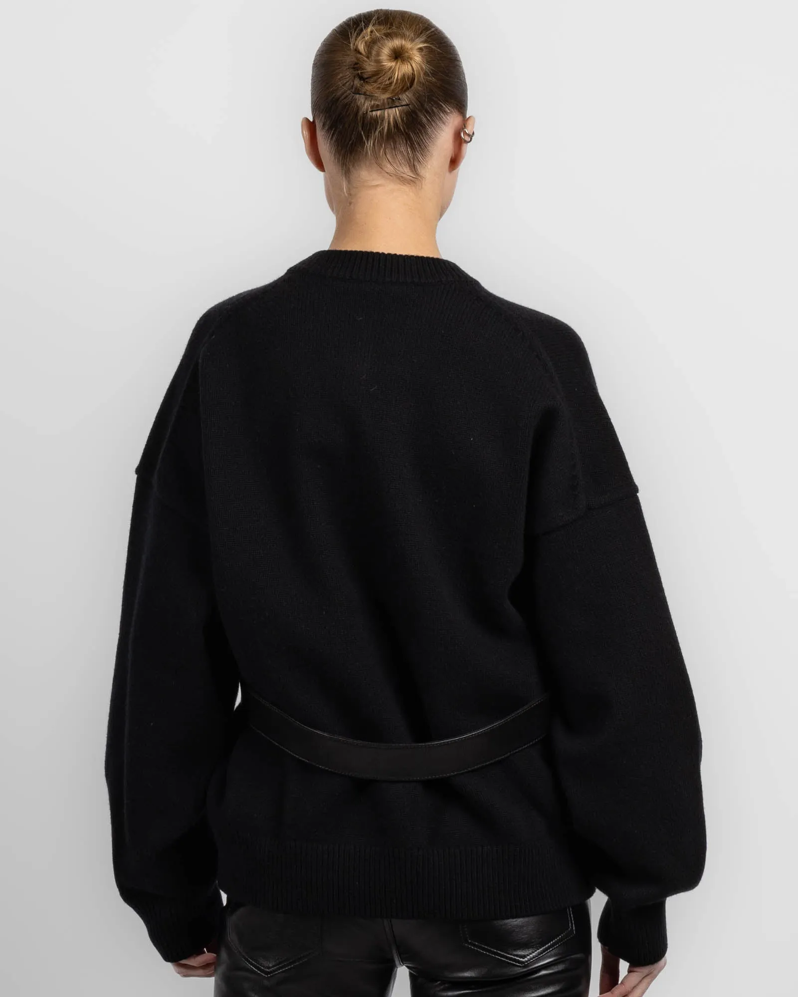 Leather Tab Cardigan sold by TNT Fashion product image thumbnail 3