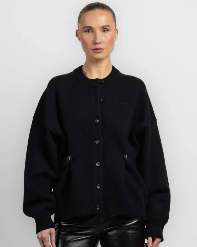 Leather Tab Cardigan sold by TNT Fashion