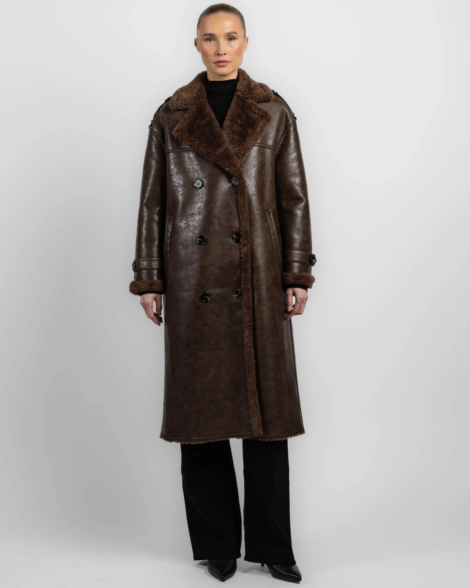 Faux Leather Coat sold by TNT Fashion