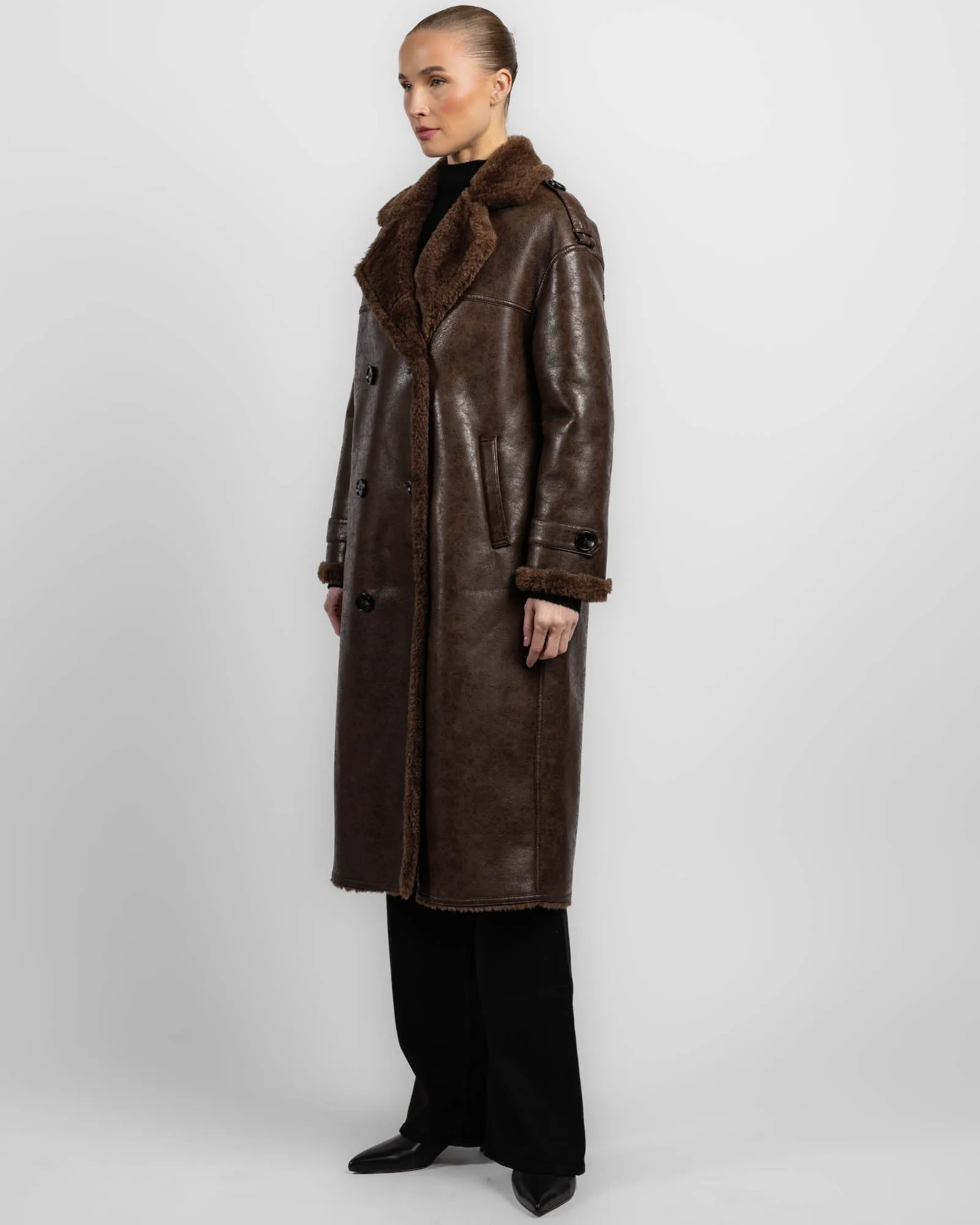 Faux Leather Coat sold by TNT Fashion product image thumbnail 4