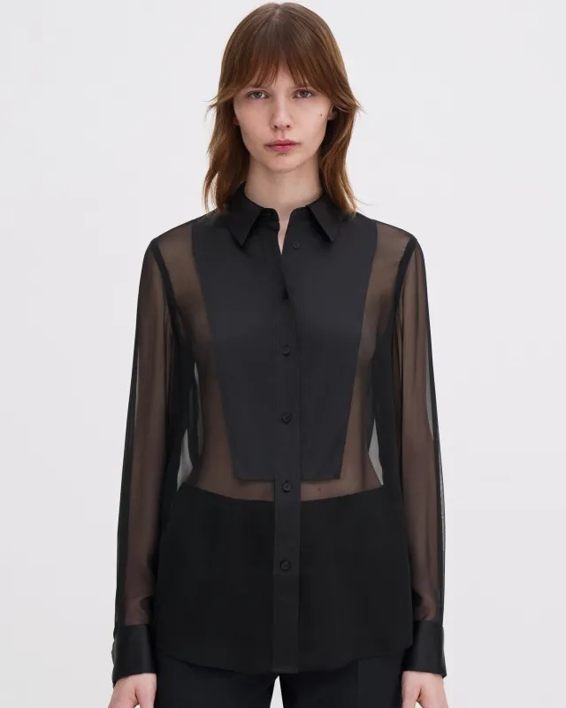 Sheer Tuxedo Shirt sold by TNT Fashion