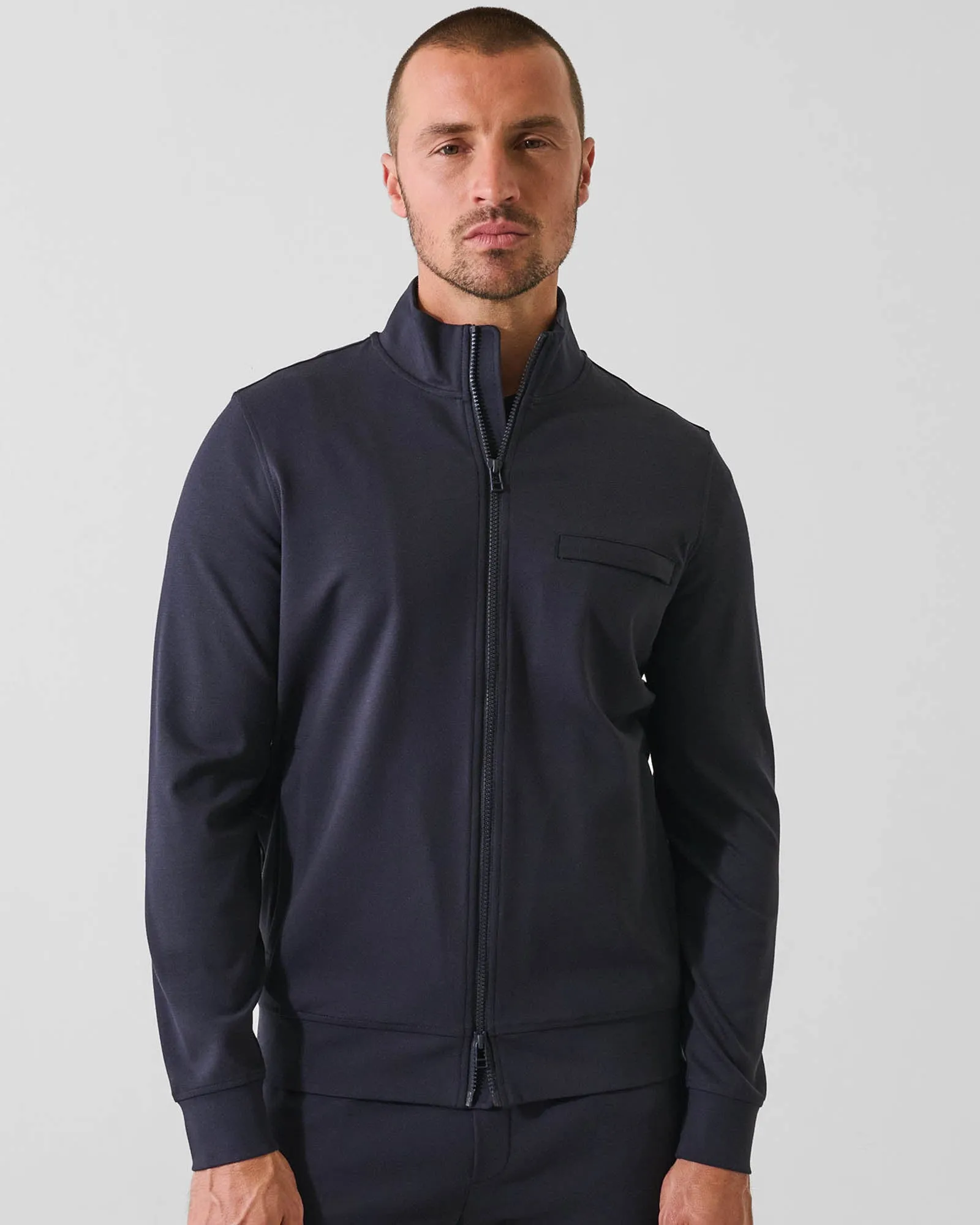 Zip Mock Neck Track Jacket sold by TNT Fashion