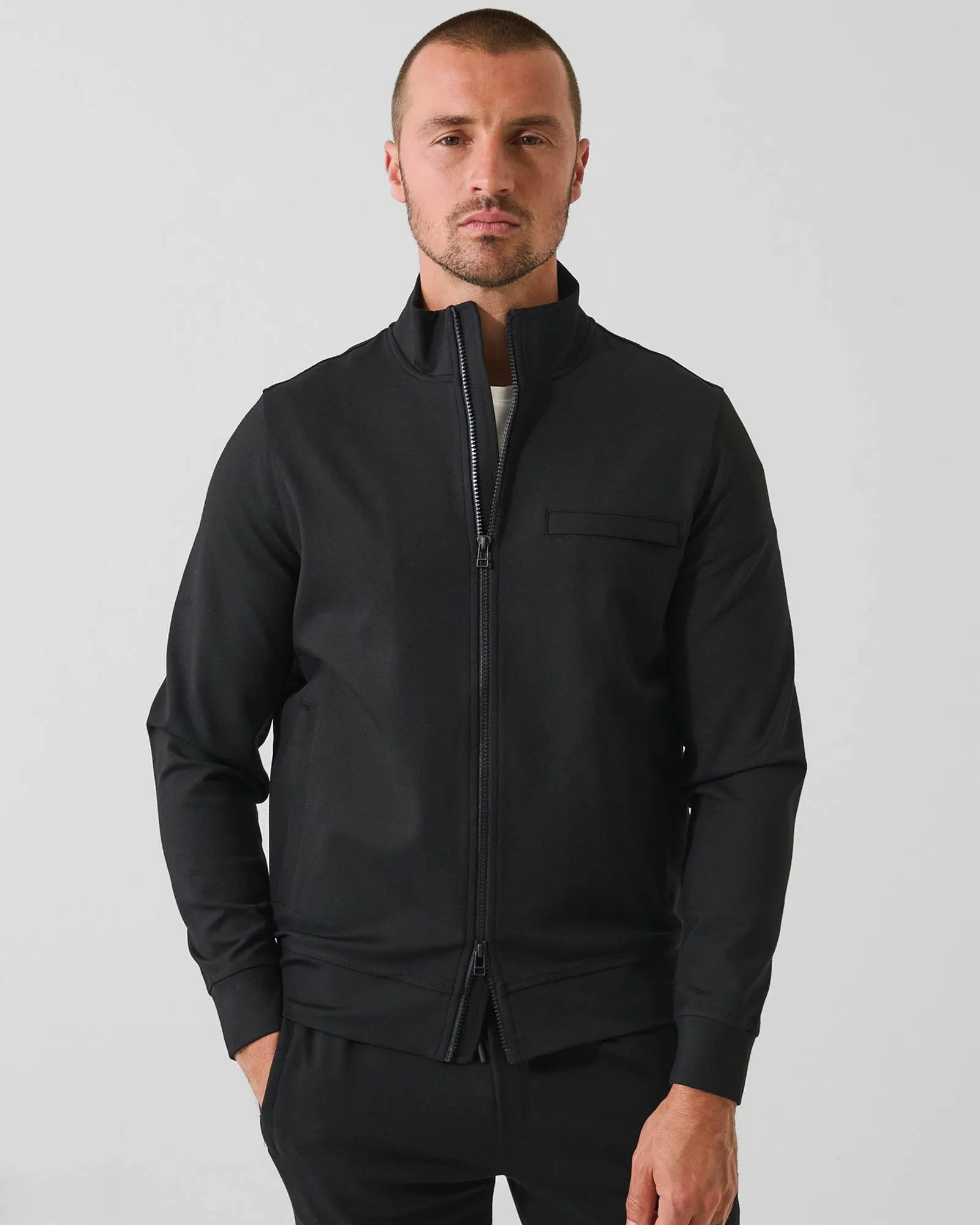 Zip Mock Neck Track Jacket sold by TNT Fashion product image thumbnail 3