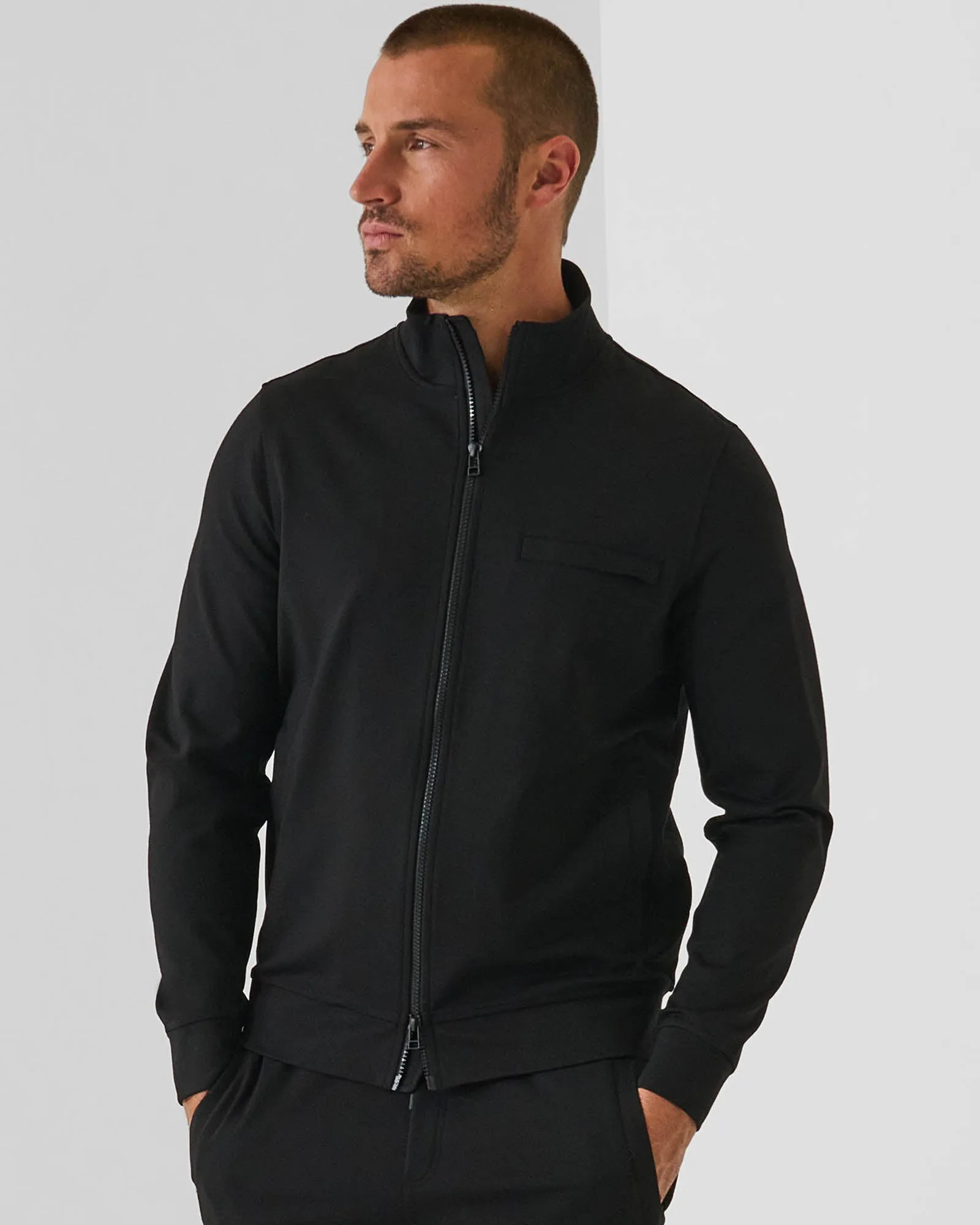 Zip Mock Neck Track Jacket sold by TNT Fashion