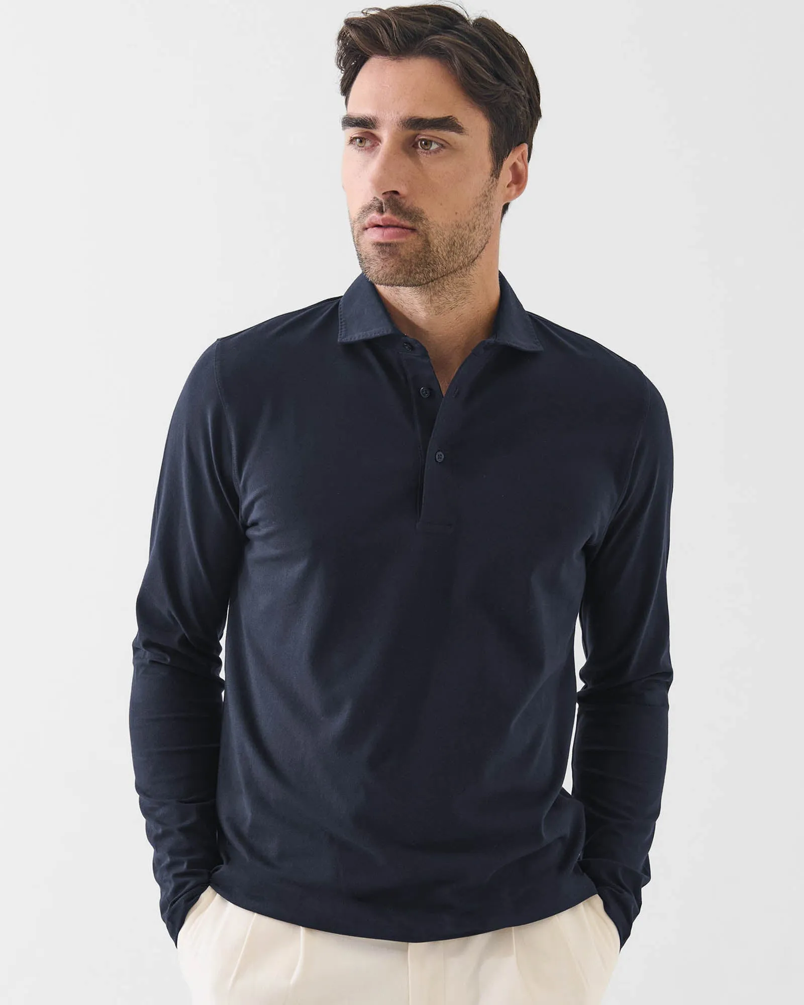 Long Sleeve Iconic Polo Shirt sold by TNT Fashion product image thumbnail 2