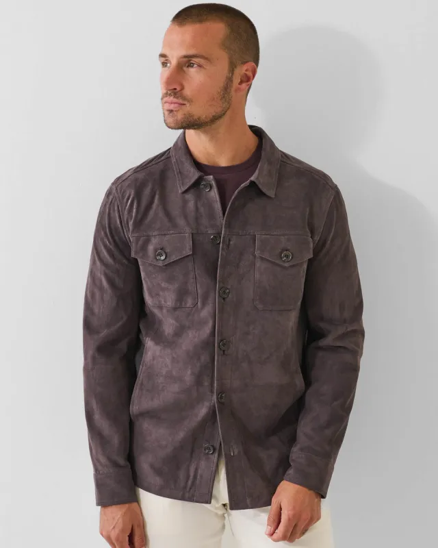 Suede Utility Shirt Jacket sold by TNT Fashion