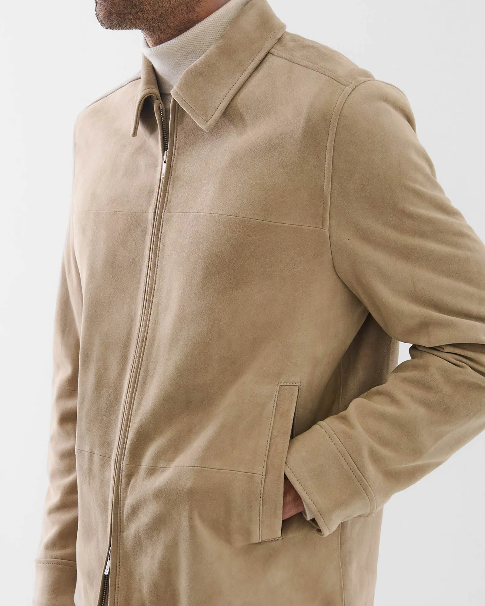 Suede Zip-Up Jacket sold by TNT Fashion product image thumbnail 4