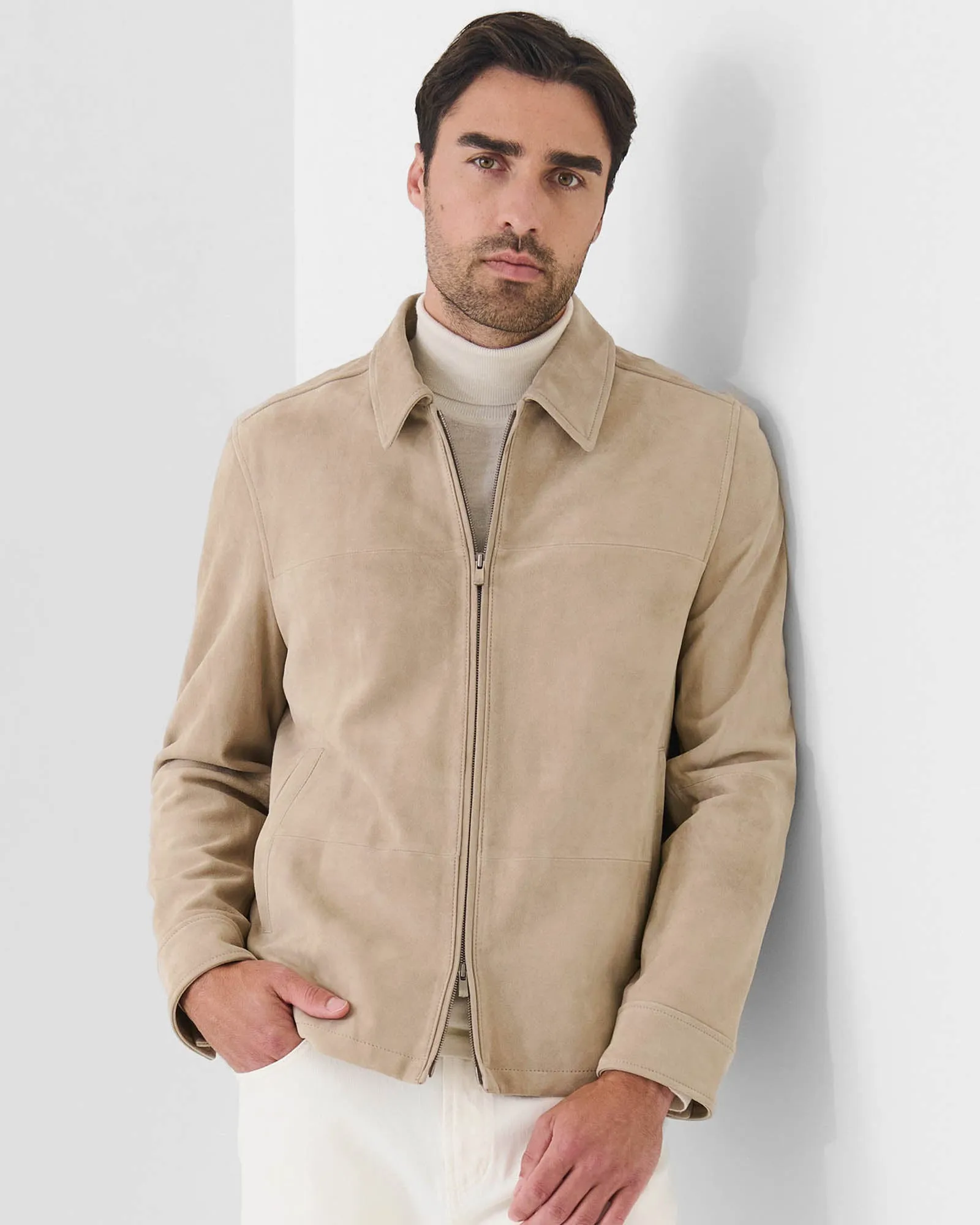 Suede Zip-Up Jacket sold by TNT Fashion product image thumbnail 3