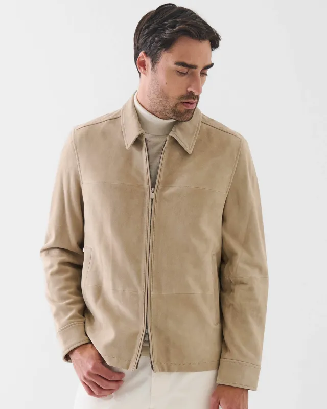 Suede Zip-Up Jacket sold by TNT Fashion