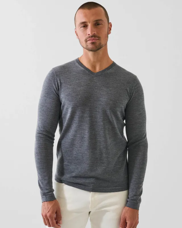 14 Gauge Merino V-Neck sold by TNT Fashion