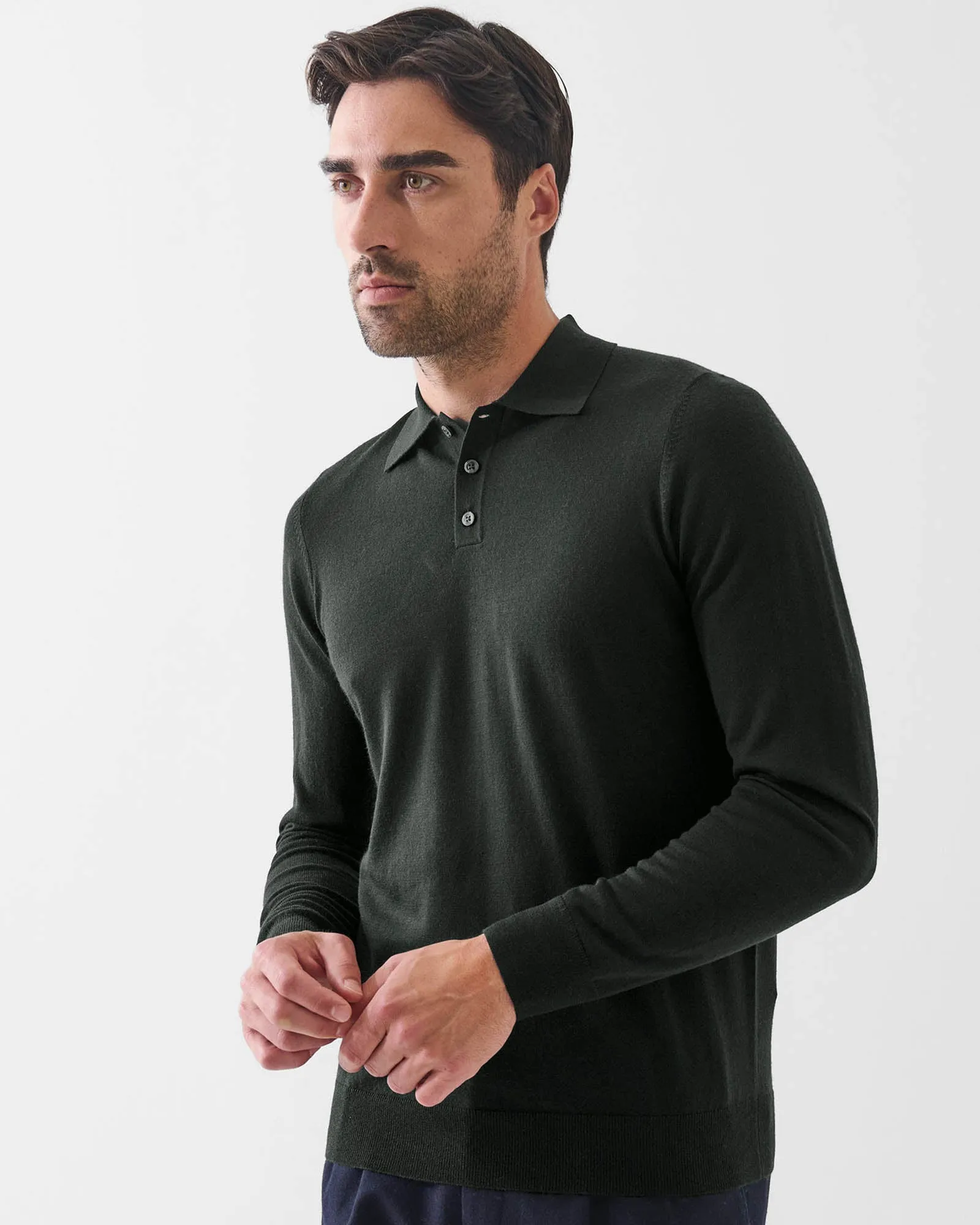 14 Gauge 3 Button Polo Sweater sold by TNT Fashion product image thumbnail 2