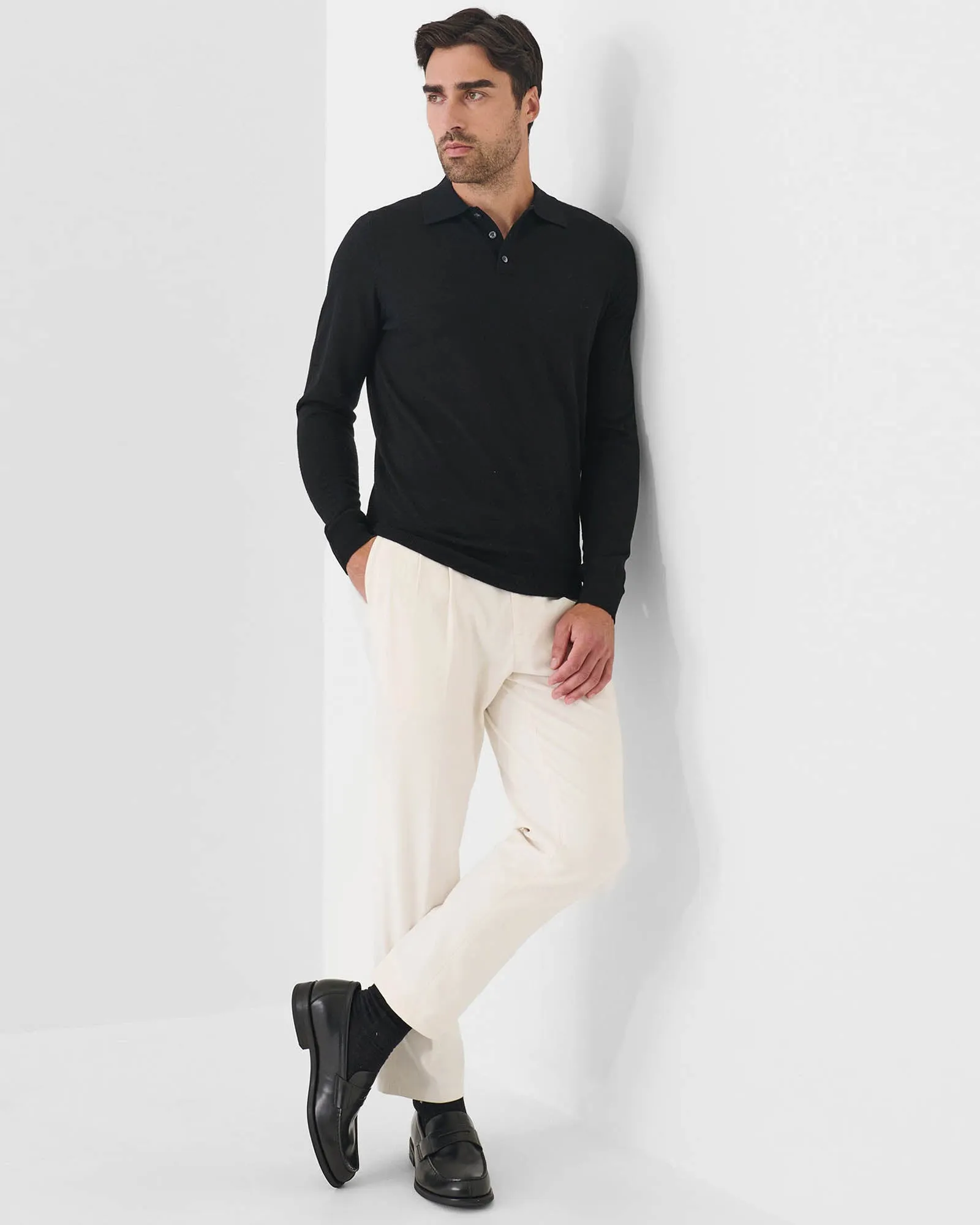 14 Gauge 3 Button Polo Sweater sold by TNT Fashion product image thumbnail 2